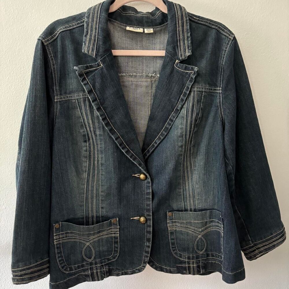 Cato Women's Dark Jean Jacket XXL